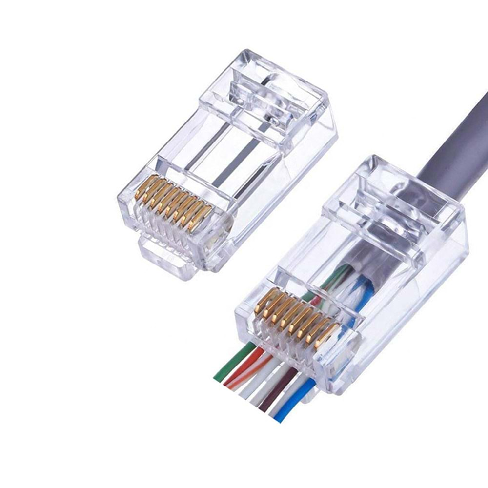 CAT6 RJ-45 YENİ NESİL PLUG 100 LÜK PAKET