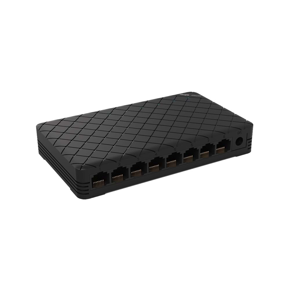 RUIJIE REYEE RG-ES08G 8 PORT 10/100/1000 YONETILEMEZ DESKTOP SWITCH PLASTİK KASA