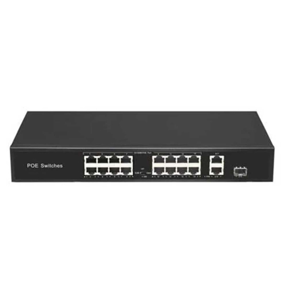ODS-16P2U1S-200 19 PORT 10/100M POE SWİTCH 2 UPLİNK GİGABİT