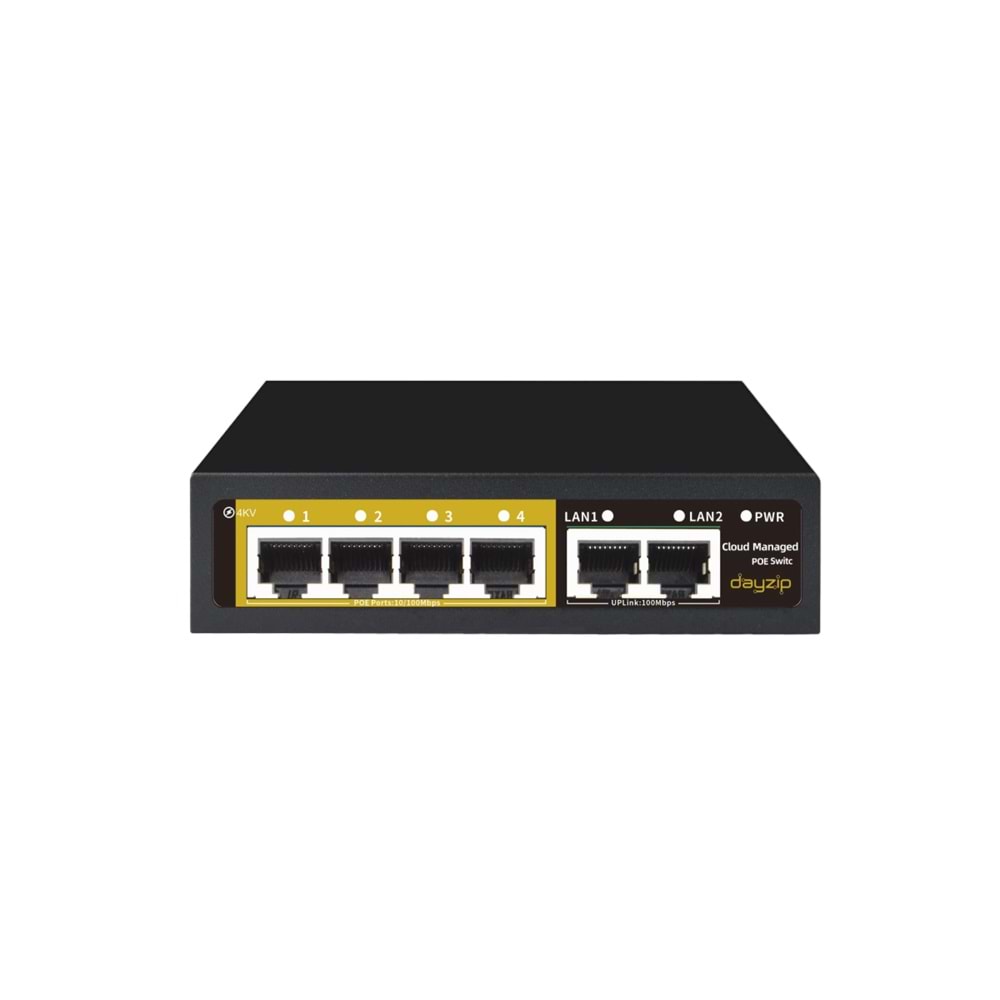 DZ-PS204D 4 PORT POE AKILLI YÖNETİLEBİLİR SWİTCH 52W 2 UPLİNK MEGABİT