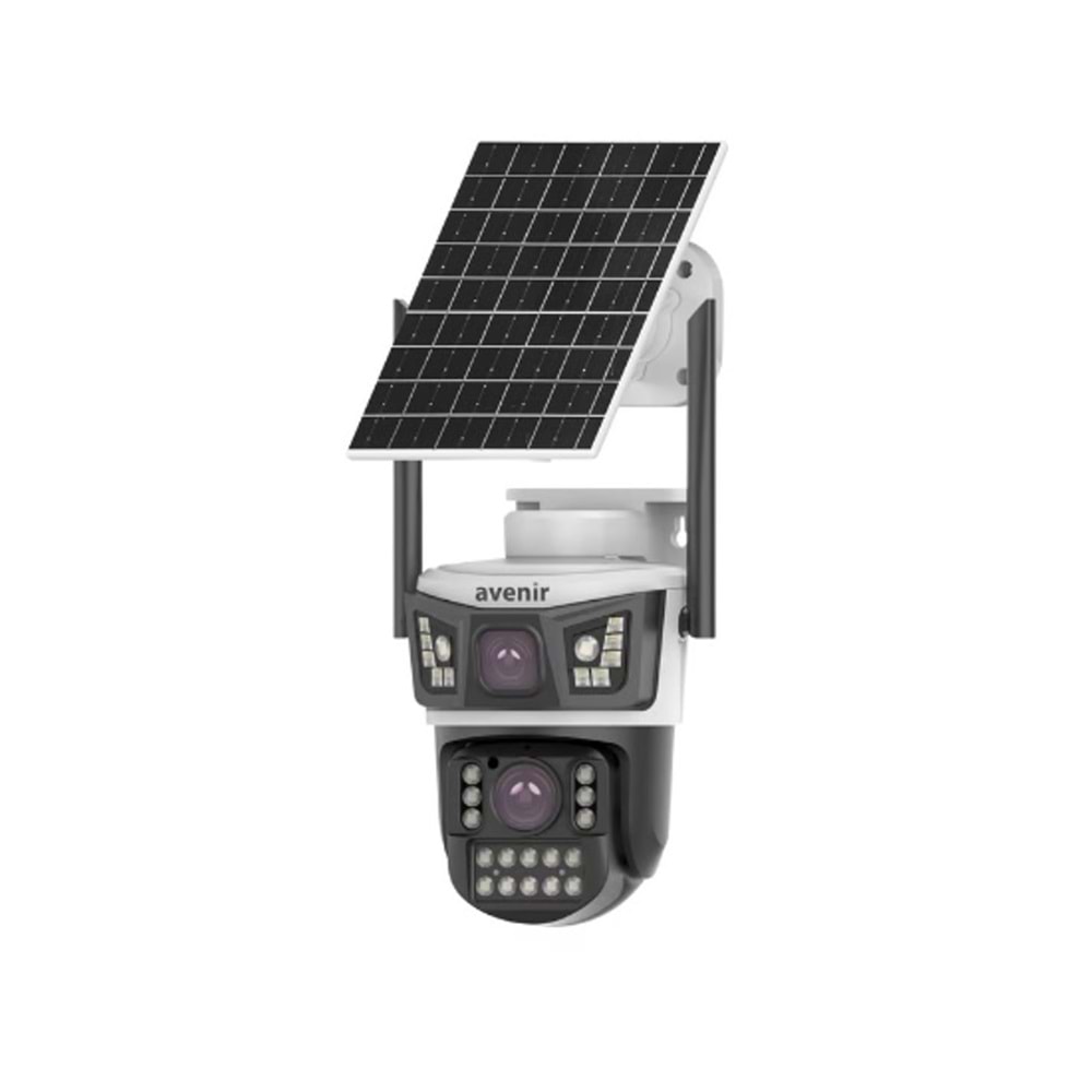 AVENİR AV-S425 4MP 2 KAMERALI SOLAR PTZ 4G SİM KARTLI KAMERA