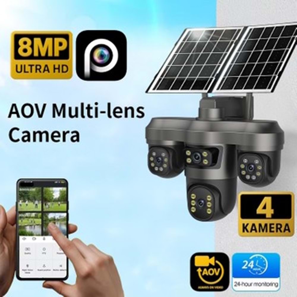 ESVİSİON ES-5604 4G ÇİFT PANELLİ KAMERA 12MP