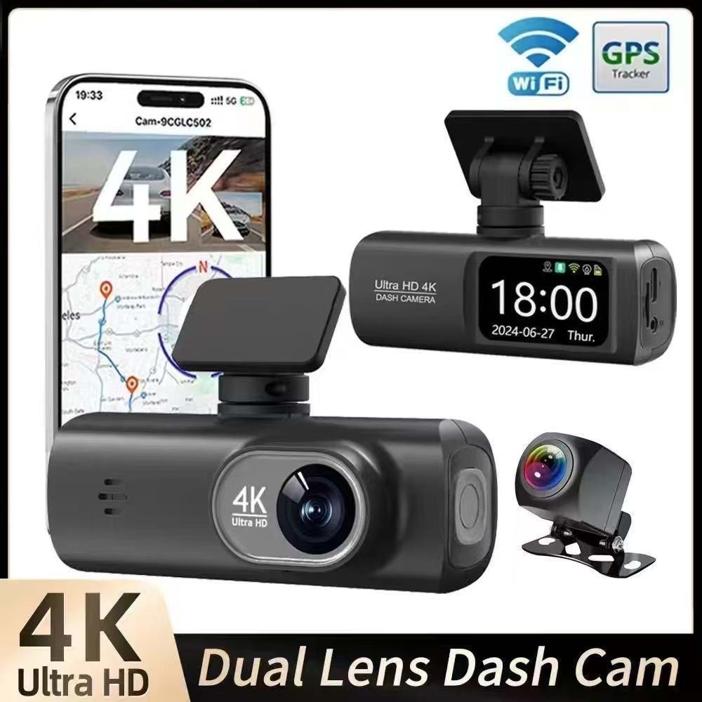 PELL V26C 2 Kameralı 4K Araç Kamerası Wifi GPS