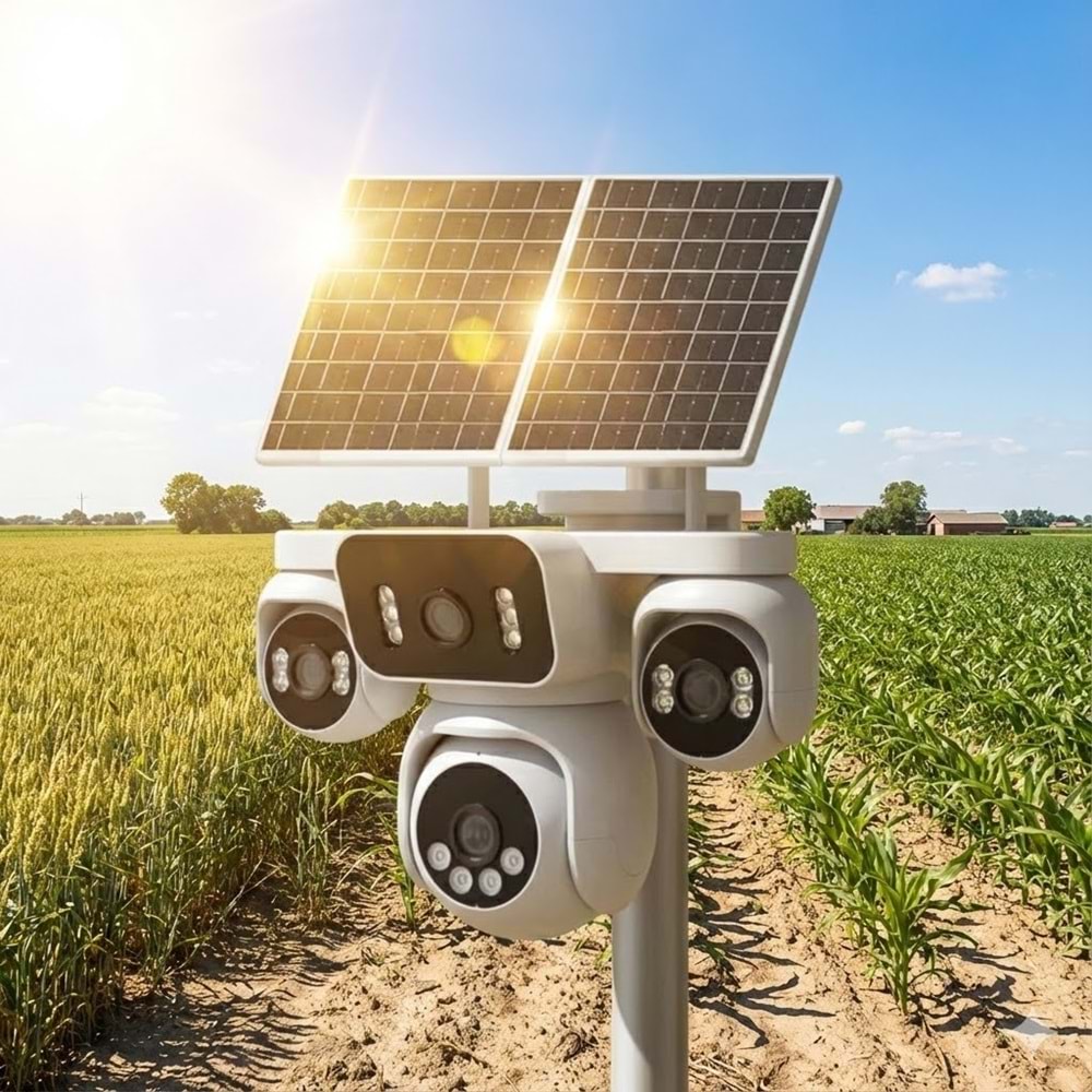 CN-8417G 4G SOLAR PTZ KAMERA 16000 mAh 4 LENSLİ (4×2MP)