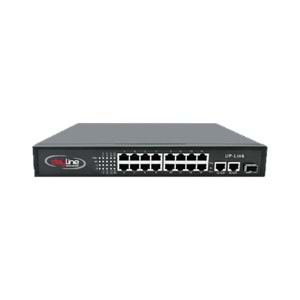 DL-3316PF 16-POE Portlu, +2 Port RJ45 Ethernet Network Switch