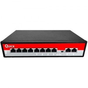 QUİCK-Q8+2 Port PoE Switch 2 UPLINK 1000Mbs Gigabit