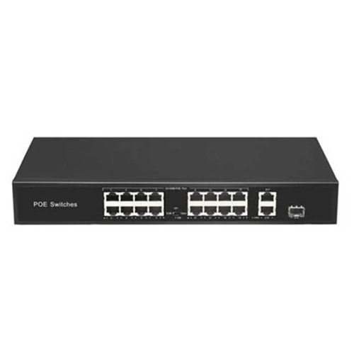 ODS-16P2U1S-200 19 PORT 10/100M POE SWİTCH 2 UPLİNK GİGABİT