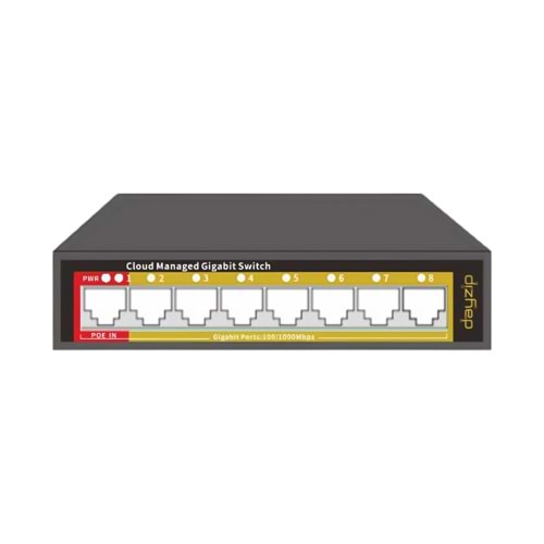 DAYZİP DZ-GS108 GİGABİT 8 PORT YÖNETİLEBİLİR SWİTCH MOBİL UYGULAMA İLE KONTROL