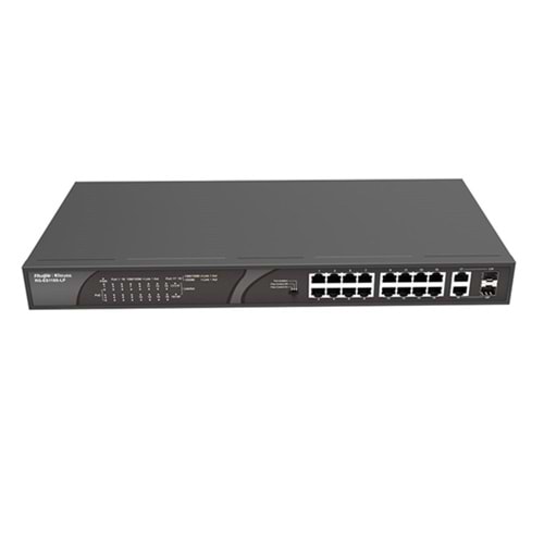 RUIJIE REYEE RG-ES118S-LP 18 PORT 10/100 2 GİGABİT KOMBO 16 PORT POE 120W METAL KASA