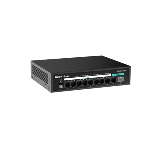 RUIJIE REYEE EG-ES110GS-P-L 10 PORT GİGABİT 1xSFP 1xGİGABİT 8 PORT POE 120W