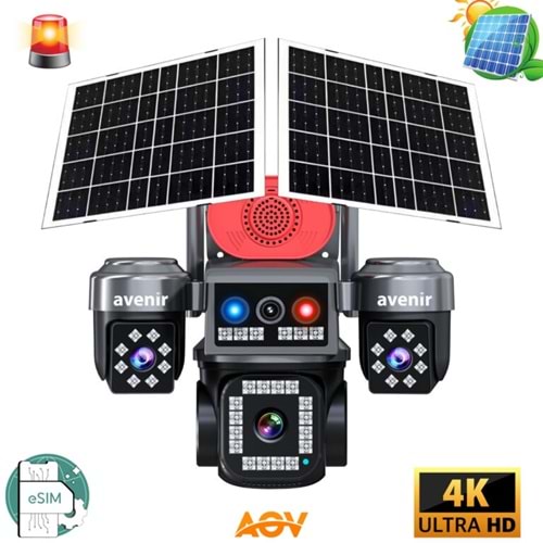 AVENİR AV-S445 E-SİM 4 KAMERALI AOV GÜNEŞ ENERJİLİ KAMERA