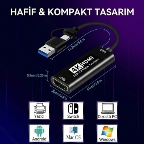 DL-HDMICC HDMI Video Capture Card (Görüntü Yakalama Kartı)