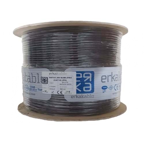 ERKA CAT6 U-UTP CU 500MT DIŞ ORTAM KABLO FULL BAKIR