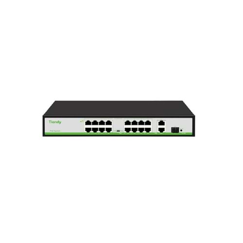 TC-P3S019 Spec:H/1621/AT/180 16*10/100M POE portu + 2* 1000M Ethernet Uplink portu + 1*1000M SFP Portu