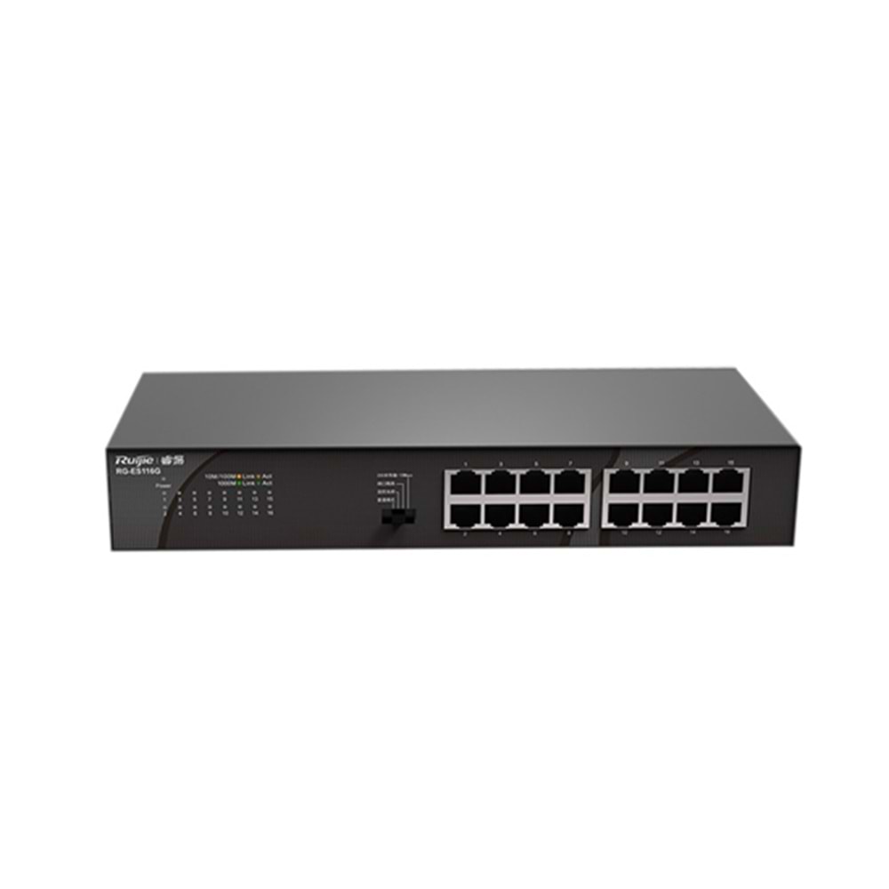 RUIJIE REYEE RG-ES116G-L 16 PORTLU GİGABİT METAL KASA